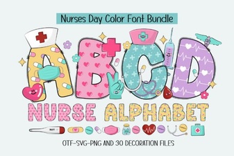 Nurse Alphabet Font Design Ideas and Uses